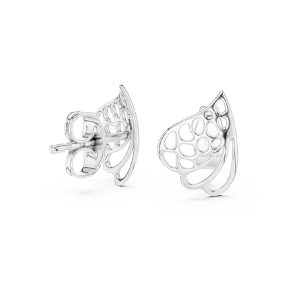 Elegant Paisley Leaf Openwork Studs