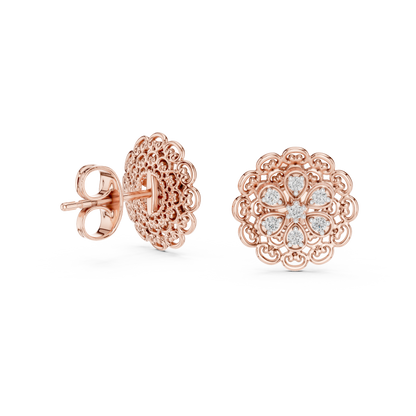 Regal Six Petal Filigree Studs