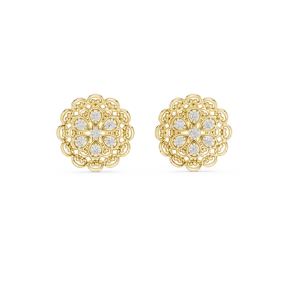 Regal Six Petal Filigree Studs