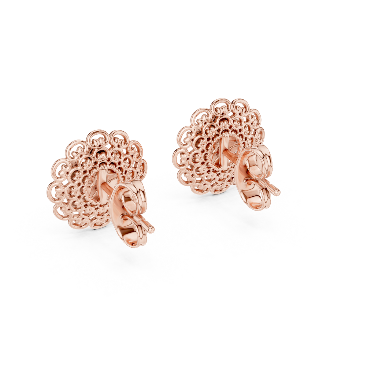 Regal Six Petal Filigree Studs