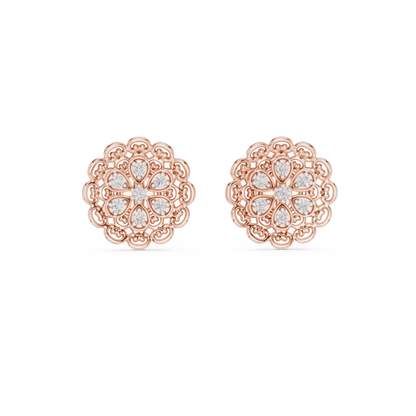 Regal Six Petal Filigree Studs
