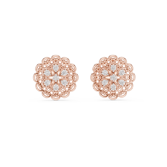 Regal Six Petal Filigree Studs