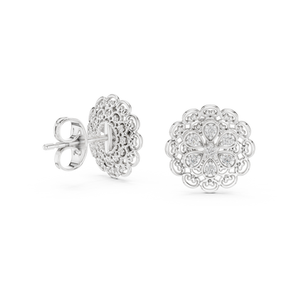 Regal Six Petal Filigree Studs