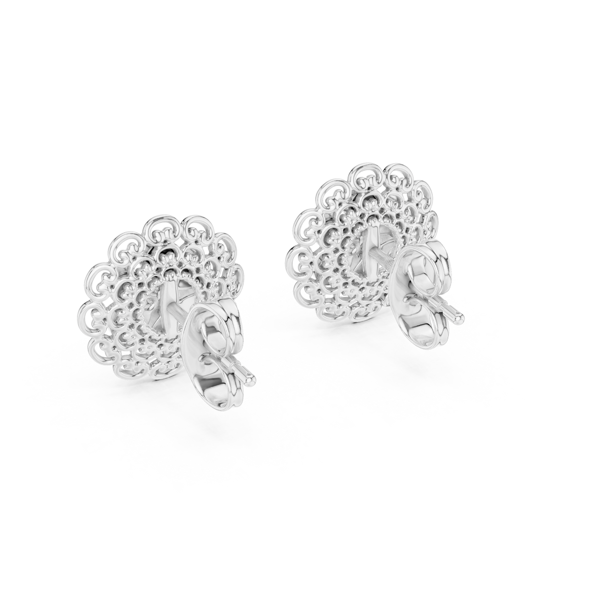 Regal Six Petal Filigree Studs