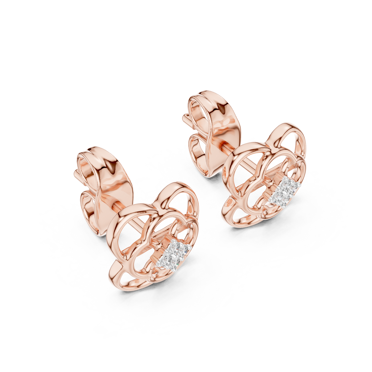 Regal Quatrefoil Bloom Diamond Studs