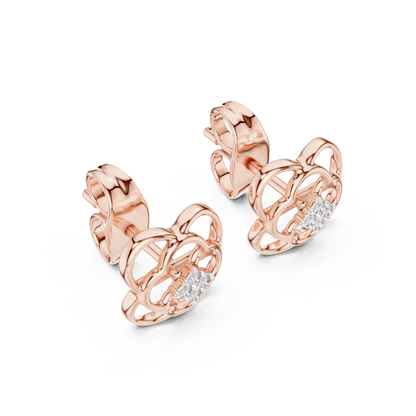 Regal Quatrefoil Bloom Diamond Studs
