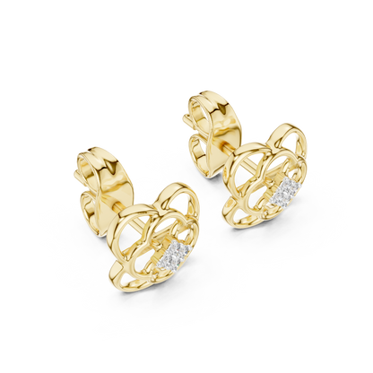 Regal Quatrefoil Bloom Diamond Studs
