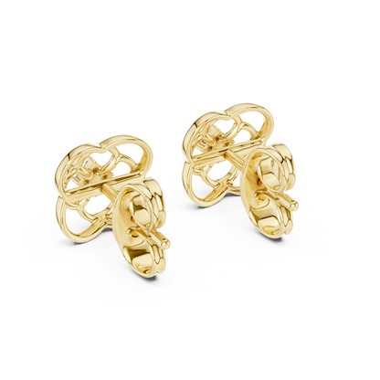 Regal Quatrefoil Bloom Diamond Studs