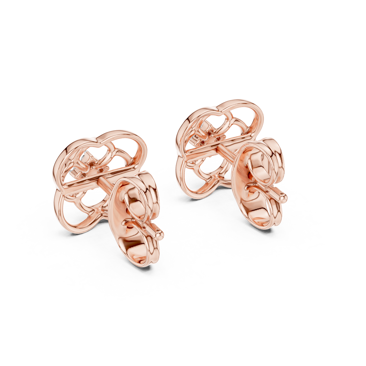 Regal Quatrefoil Bloom Diamond Studs