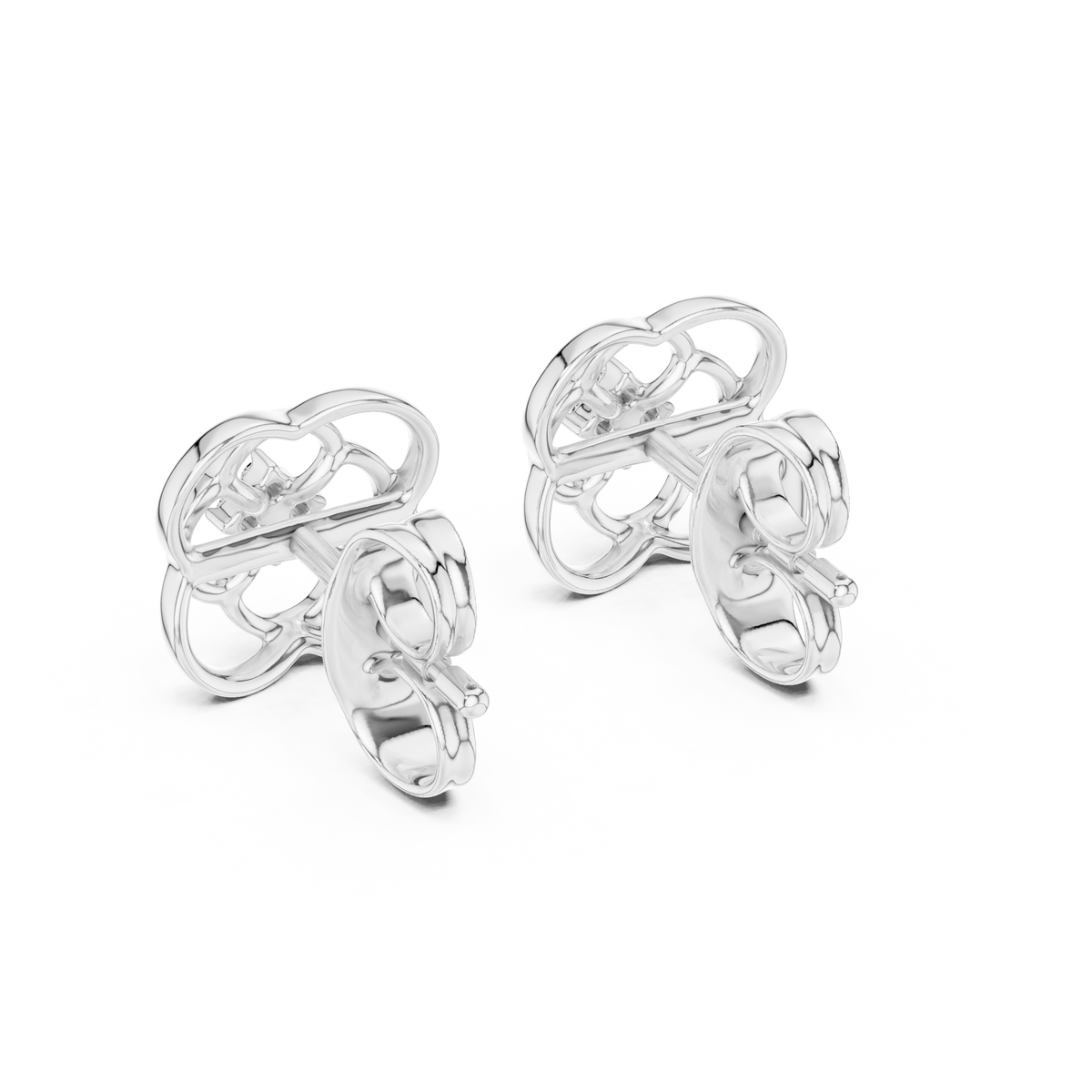 Regal Quatrefoil Bloom Diamond Studs