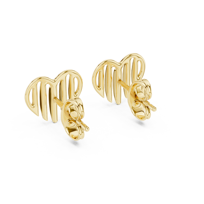 Elegant Cascading Heart Studs