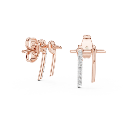 Regal Twin Bar Diamond Studs