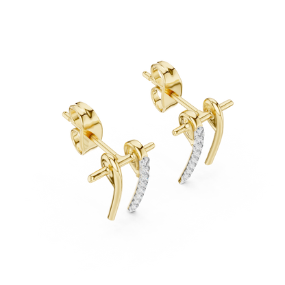 Regal Twin Bar Diamond Studs