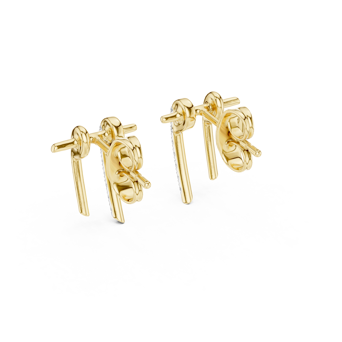 Regal Twin Bar Diamond Studs