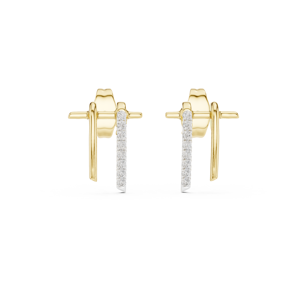 Regal Twin Bar Diamond Studs