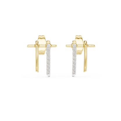 Regal Twin Bar Diamond Studs