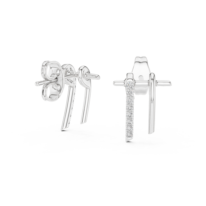 Regal Twin Bar Diamond Studs