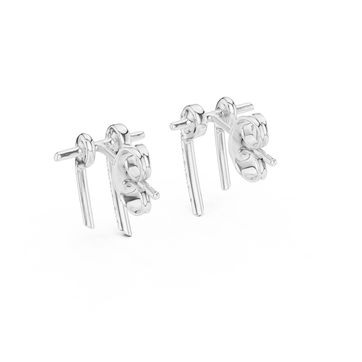 Regal Twin Bar Diamond Studs