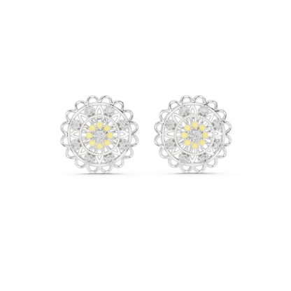 Regal Mandala Bloom Diamond Studs