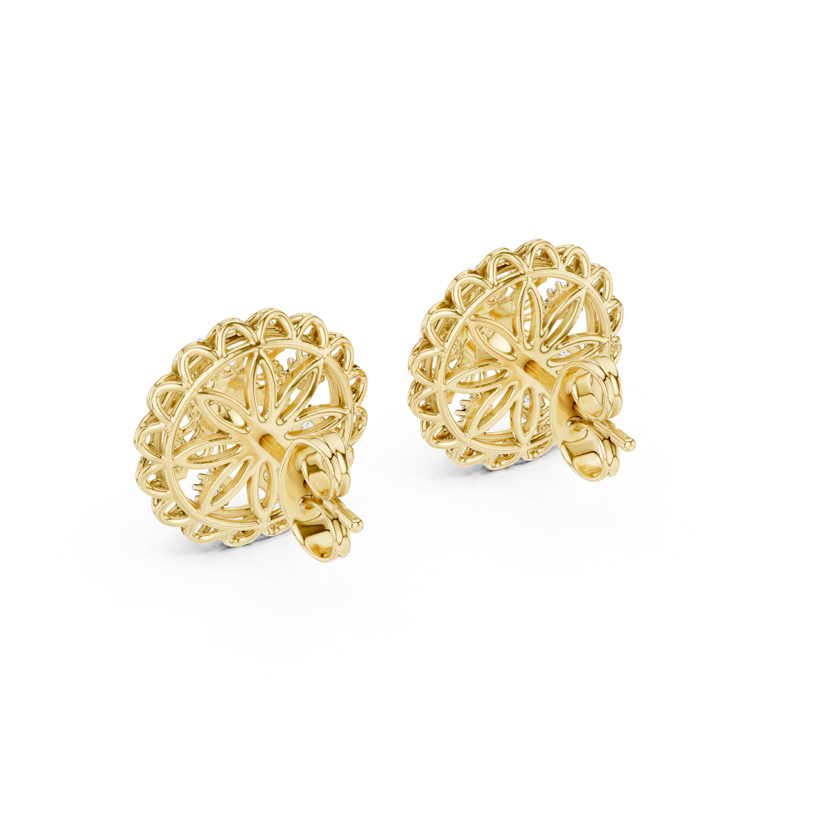 Regal Mandala Bloom Diamond Studs