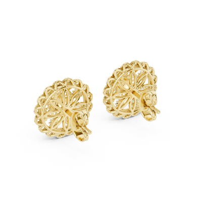 Regal Mandala Bloom Diamond Studs