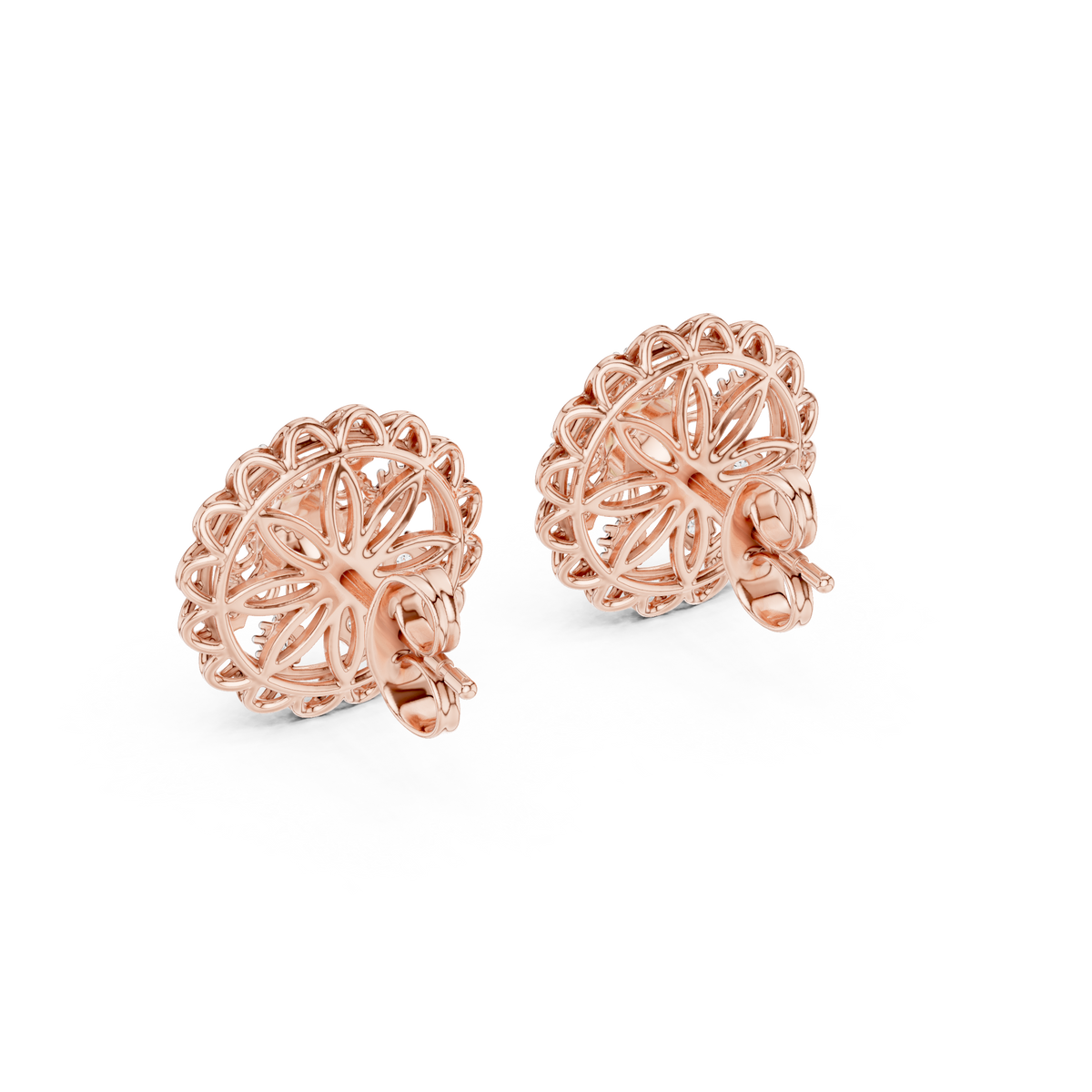 Regal Mandala Bloom Diamond Studs