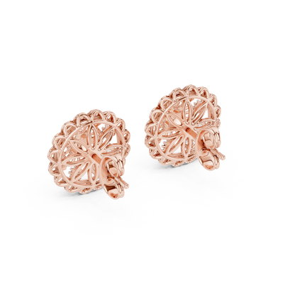 Regal Mandala Bloom Diamond Studs