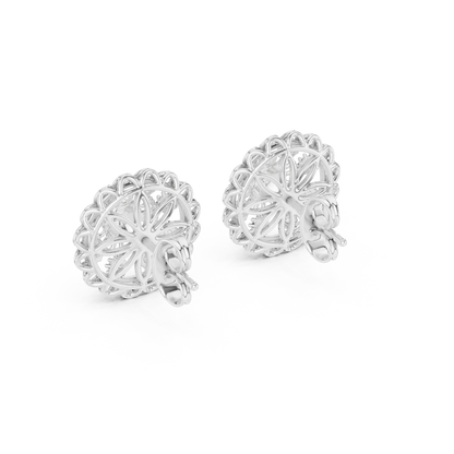 Regal Mandala Bloom Diamond Studs
