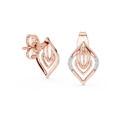 Regal Teardrop Filigree Diamond Studs