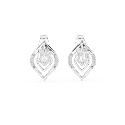 Regal Teardrop Filigree Diamond Studs