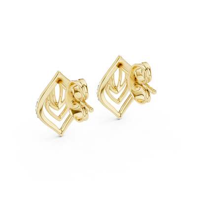 Regal Teardrop Filigree Diamond Studs