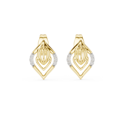 Regal Teardrop Filigree Diamond Studs