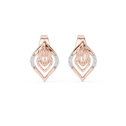 Regal Teardrop Filigree Diamond Studs