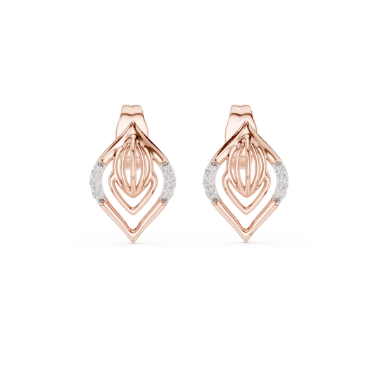 Regal Teardrop Filigree Diamond Studs