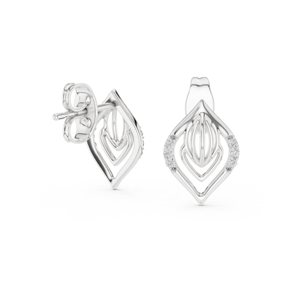 Regal Teardrop Filigree Diamond Studs