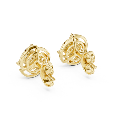 Luminous Geometric Bloom Diamond Studs