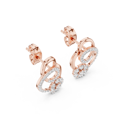 Elegant Interlocking Circle Diamond Studs