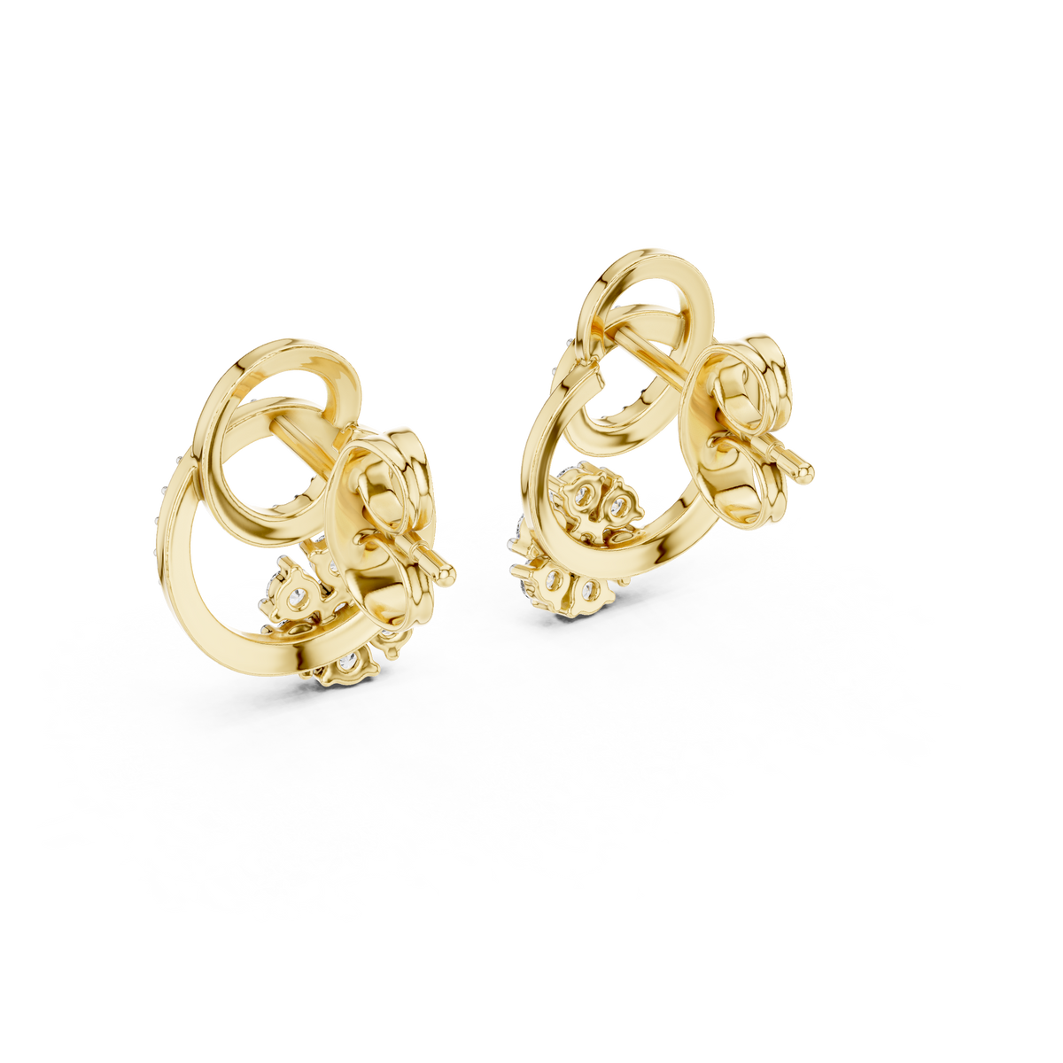 Elegant Interlocking Circle Diamond Studs