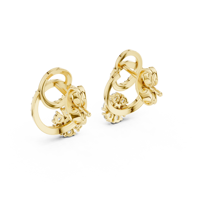 Elegant Interlocking Circle Diamond Studs