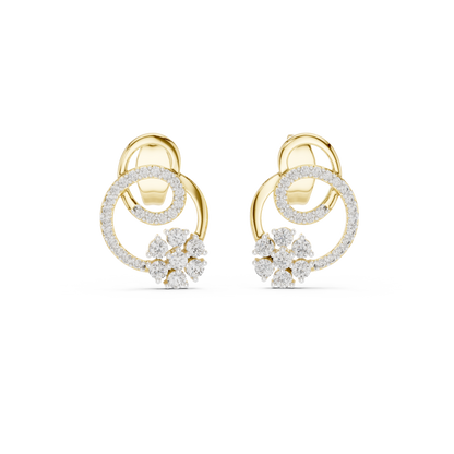 Elegant Interlocking Circle Diamond Studs