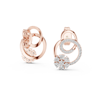 Elegant Interlocking Circle Diamond Studs