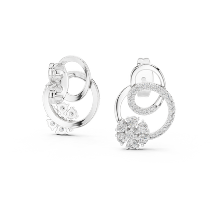Elegant Interlocking Circle Diamond Studs