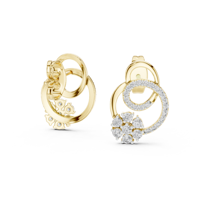Elegant Interlocking Circle Diamond Studs