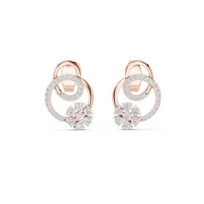 Elegant Interlocking Circle Diamond Studs