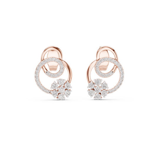 Elegant Interlocking Circle Diamond Studs