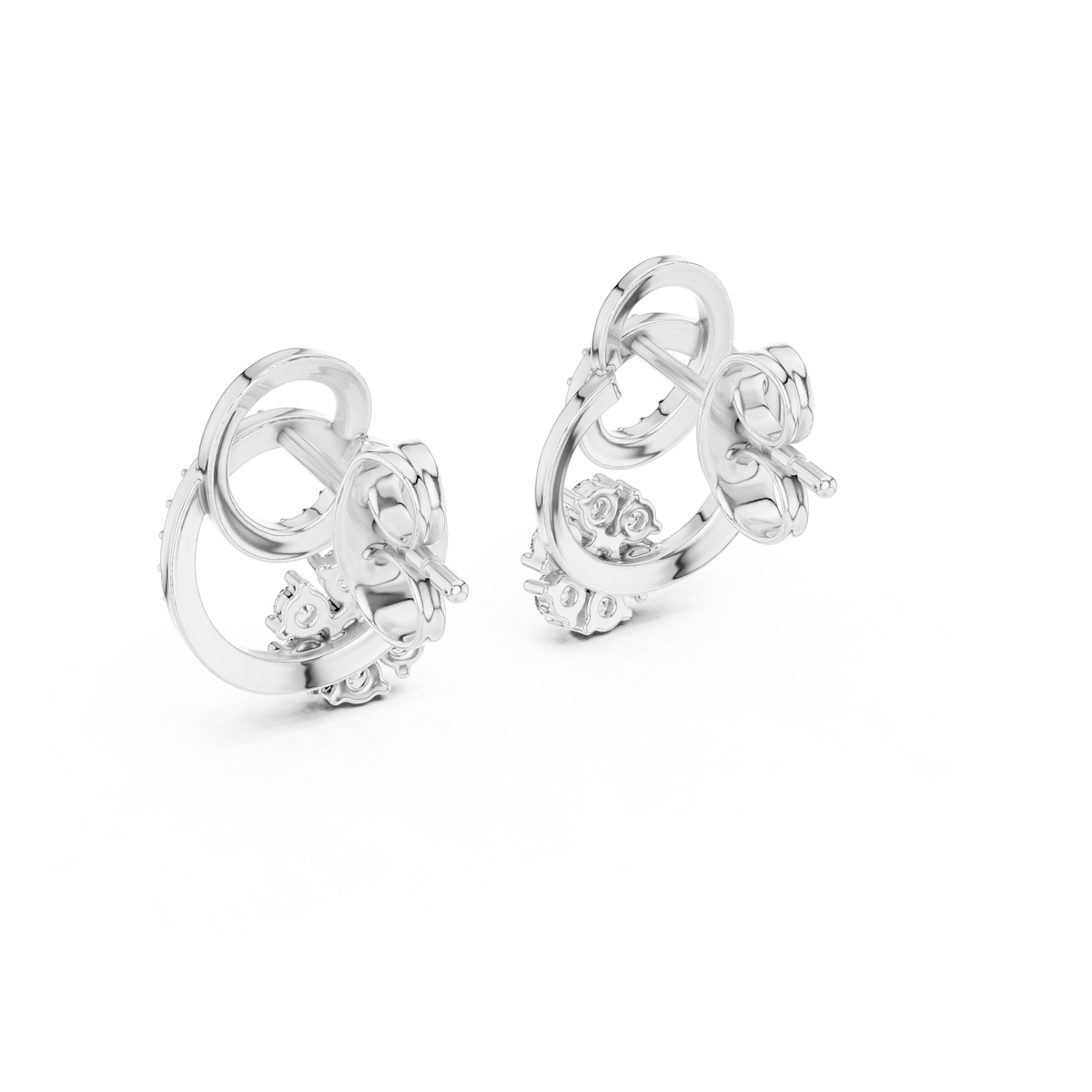 Elegant Interlocking Circle Diamond Studs