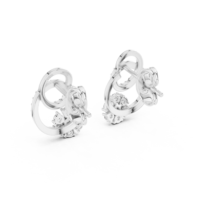 Elegant Interlocking Circle Diamond Studs