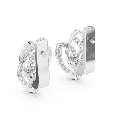 Regal Interwoven Round Diamond Hoops