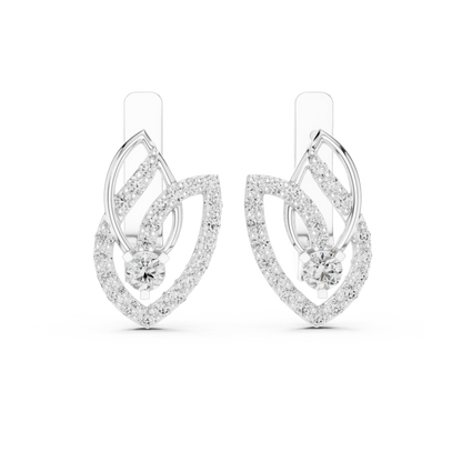 Regal Interwoven Round Diamond Hoops