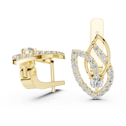 Regal Interwoven Round Diamond Hoops